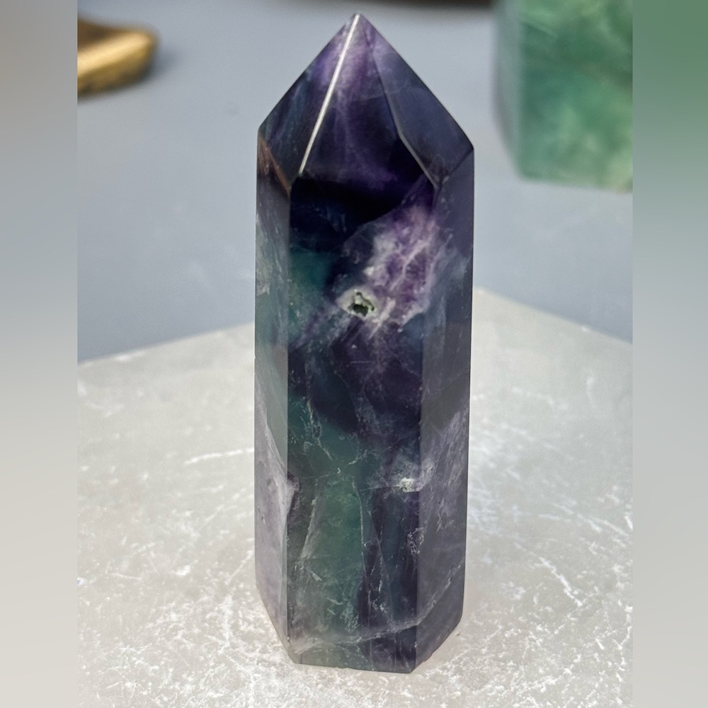 Candy-Colored Fluorite Mini Towers 💚💙💜 | Green Blue Purple Fluorite Crystal FLA